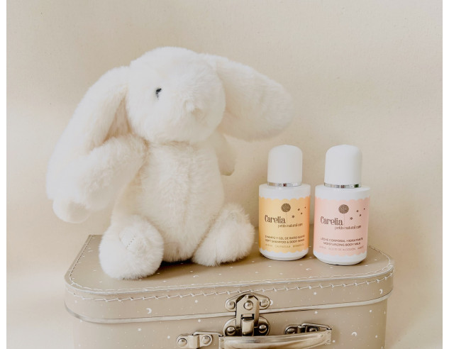 Kit bebé viaje baño Carelia champú y gel de baño bebé con avena caléndula y miel