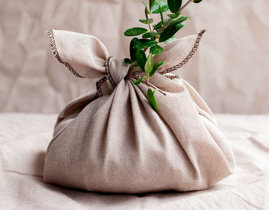 Jabonera Cerámica Negra Furoshiki de algodón Jabonera Cerámica Negra Furoshiki de algodón