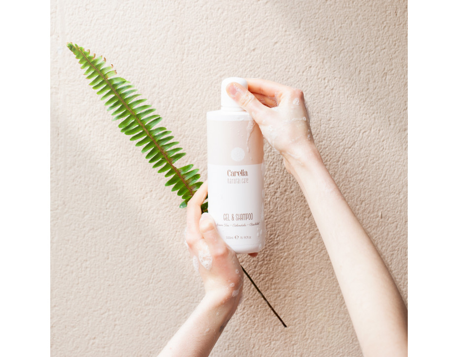 Shampooing et gel de bain doux